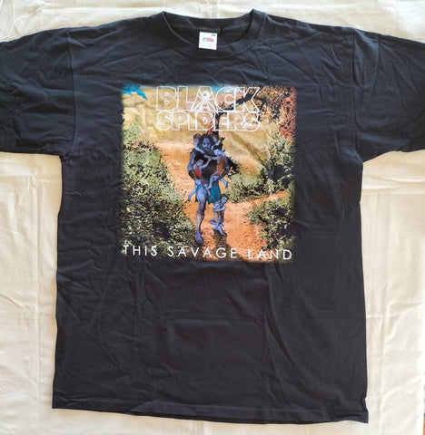 BLACK SPIDERS - This Savage Land T-SHIRT // LARGE