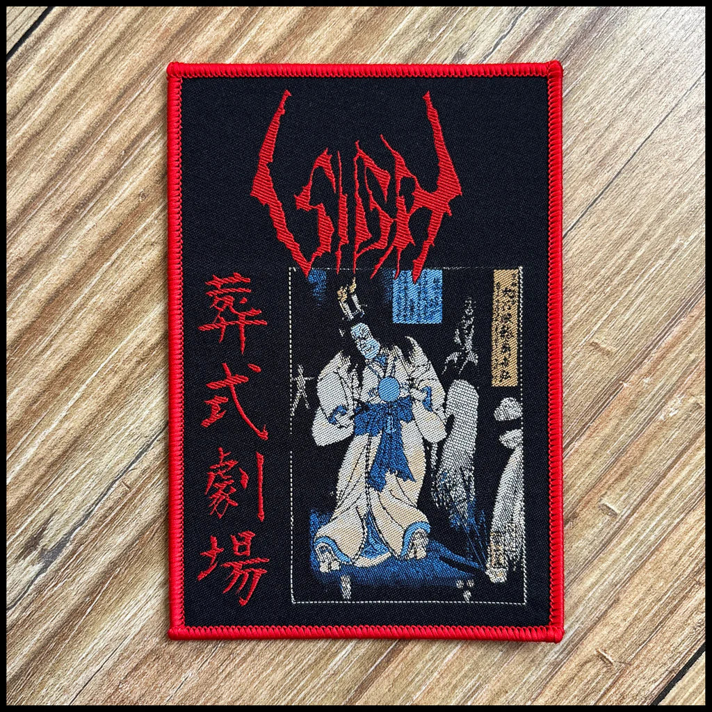 SIGH - Ghastly Funeral Theatre PATCH - RED border
