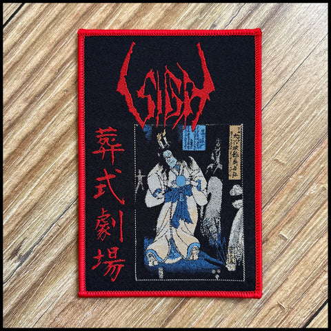 SIGH - Ghastly Funeral Theatre PATCH - RED border