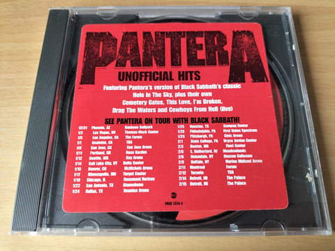 PANTERA - Unofficial Hits CD [PROMO][2ND HAND]