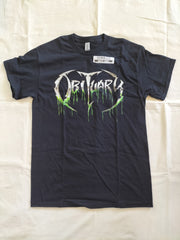 OBITUARY - Logo (Slowly We Rot) T-SHIRT // M + L