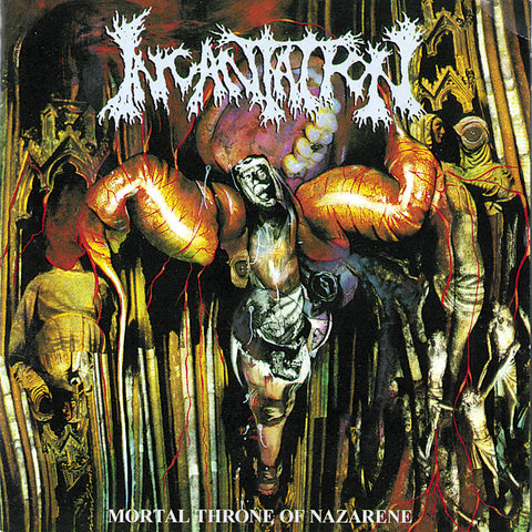 INCANTATION - 1994 - Mortal Throne Of Nazarene LP BLOOD RED VINYL (2024 Reissue)