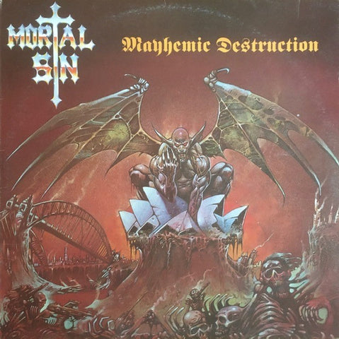 MORTAL SIN (AUS) - Mayhemic Destruction LP [2ND HAND: G+ / G+]