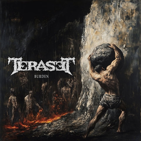 TERASET (NZL) - Burden LP BLACK ORANGE SPLATTER + PATCH + GUITAR PICK