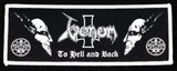 VENOM - To Hell And Back RECTANGLE PATCH - WHITE BORDER