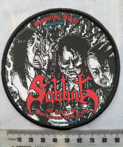 SABBAT - Sabbatical Night: 40 Years of Darkness and Evil PATCH CIRCULAR