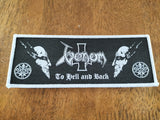 VENOM - To Hell And Back RECTANGLE PATCH - WHITE BORDER